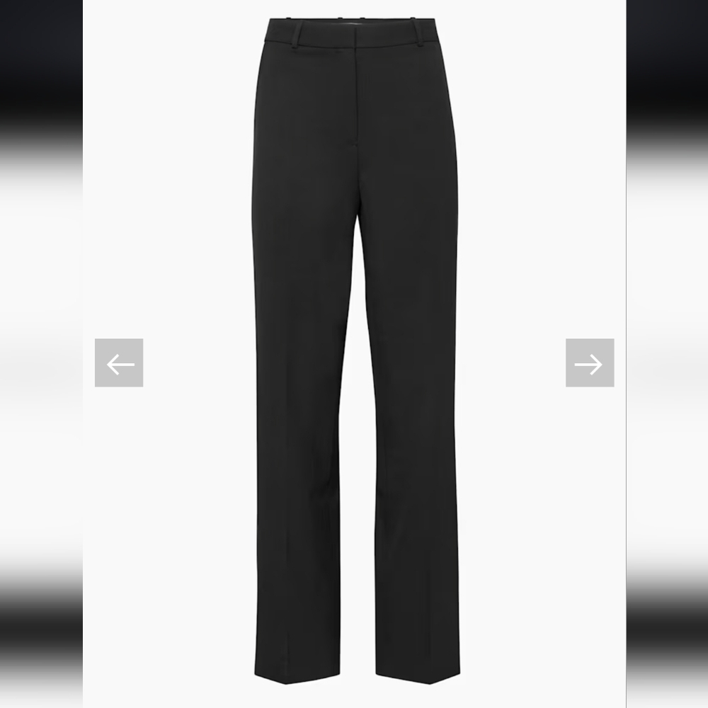 Babaton Agency Wool Wide Leg Pants, Black, Size 00